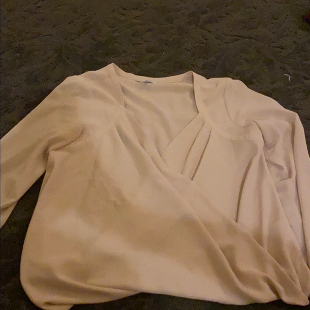 Naked Zebra Tan Flowy Blouse
